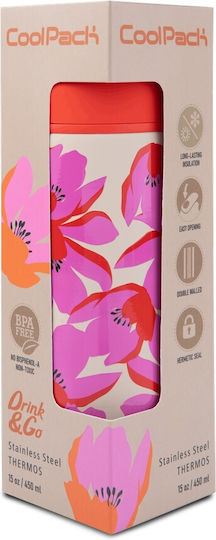Coolpack Kids Thermos Water Bottle Pink 500ml