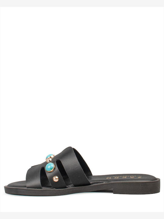 Women's Flat Sandals Black VENUS-61151 Black
