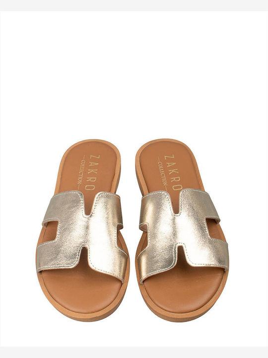 Women's Flat Sandals Gold Venus-61163 Platinum