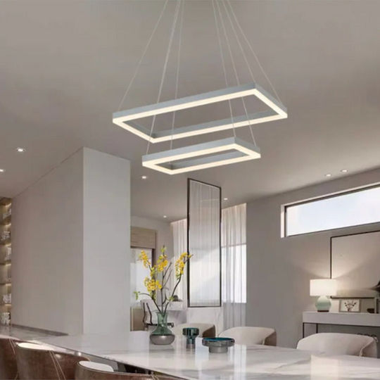 Jiju LED Lumini Suspendate Alb
