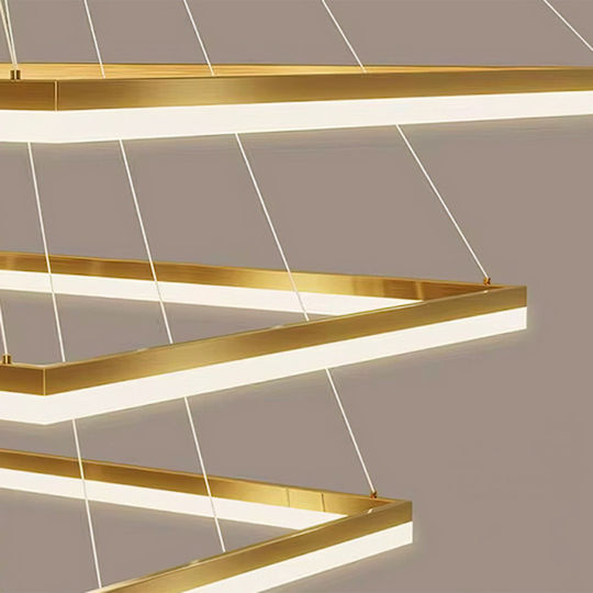 Jiju Lumini Suspendate Auriu LED Cu Lumină Alb Natural