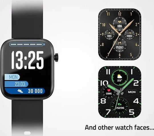 Lamax BCool2 Plus 46mm Smartwatch με Παλμογράφο (Μαύρο)