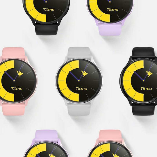 TITMO O-200 Waterproof Smartwatch with Heart Rate Monitor Lavender Purple