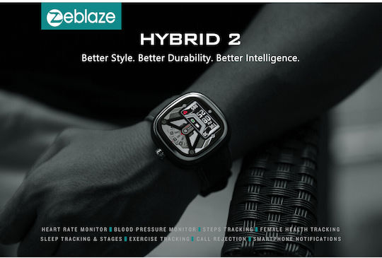 Zeblaze Hybrid 2 45mm Smartwatch με Παλμογράφο (Μαύρο)