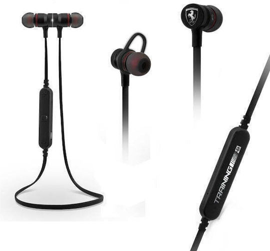 Ferrari Training In-ear Bluetooth Handsfree Ακουστικά Μαύρα
