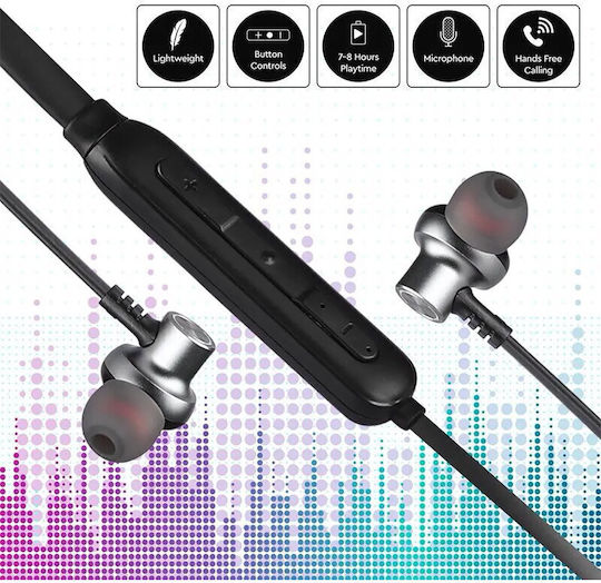 V-TAC VT-6166 In-ear Bluetooth Handsfree Ακουστικά Μαύρα