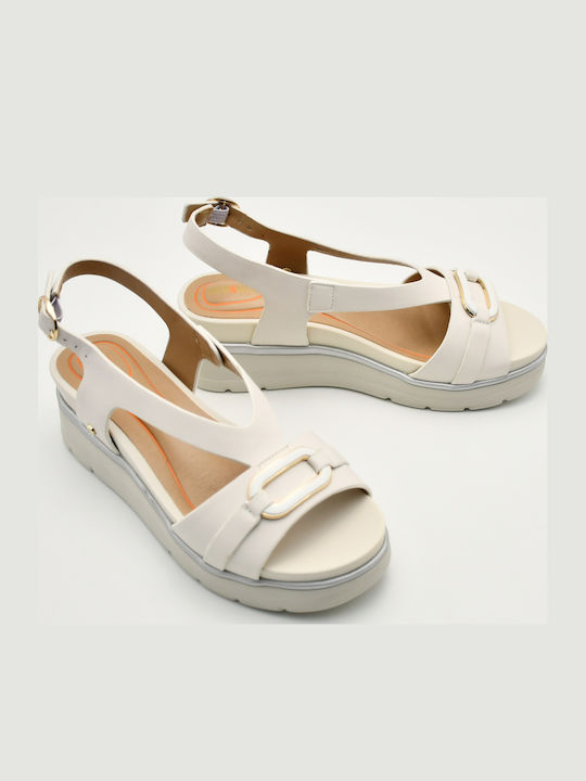 Agata Women's Beige Summer Platforms