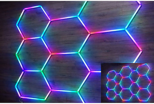 Lightplanet Φωτιστικό LED RGB Hexagon 8τμχ