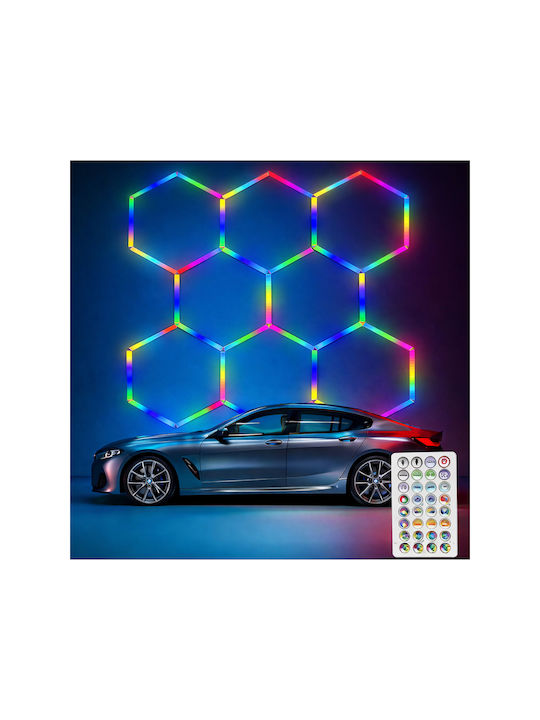 Lightplanet Lămpi Decorative Pentru Masă LED RGB Hexagon 8 Bucăți