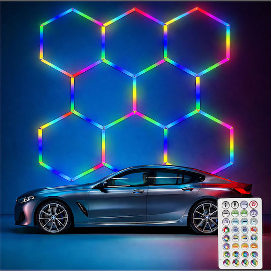 Lightplanet Dekoratives Tischlampe LED RGB Sechseck 8Stück
