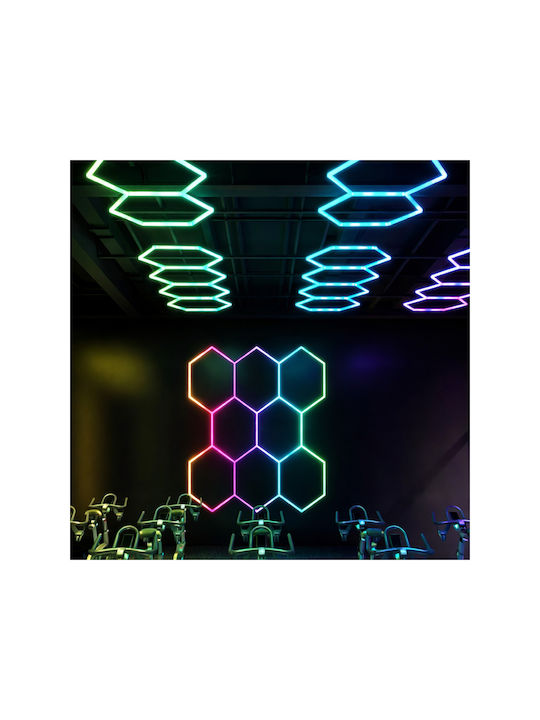 Lightplanet Lămpi Decorative Pentru Masă LED RGB Hexagon 8 Bucăți