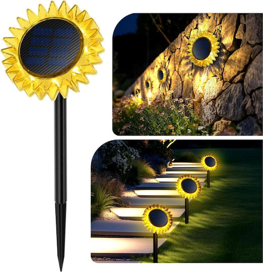 Set of 2 Solar Lights Warm White with Photocell