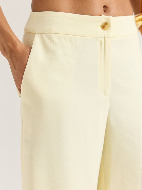 Women's High Rise Yellow Pantaloons