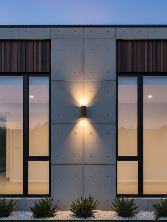 VK Lighting Wall-Mounted Outdoor LED Light IP65 With Warm White Double Beam