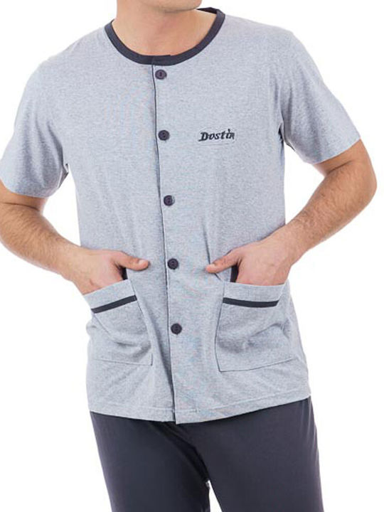 Dustin Summer Men's Cotton Pyjamas Grey Dustin Summer Men's Cotton Pyjamas Grey