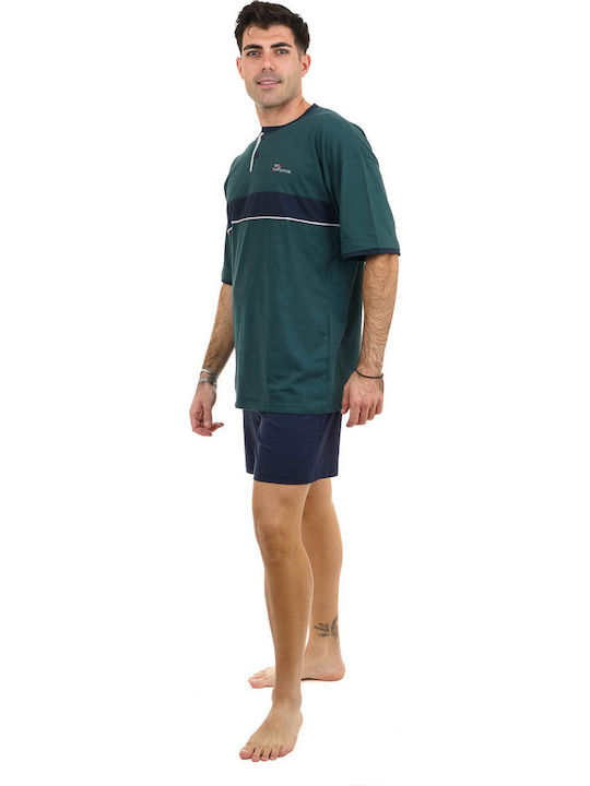 Billy Summer Men's Pyjamas Green 3082Set-Kyparissi