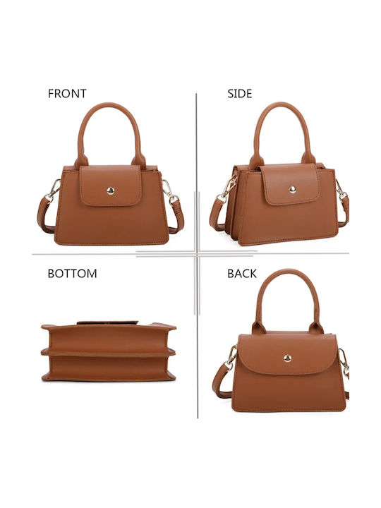 Women's Brown Flap Bag