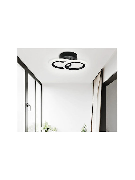 Lightplanet Ceiling Light Black with Integrated LED and Remote Control