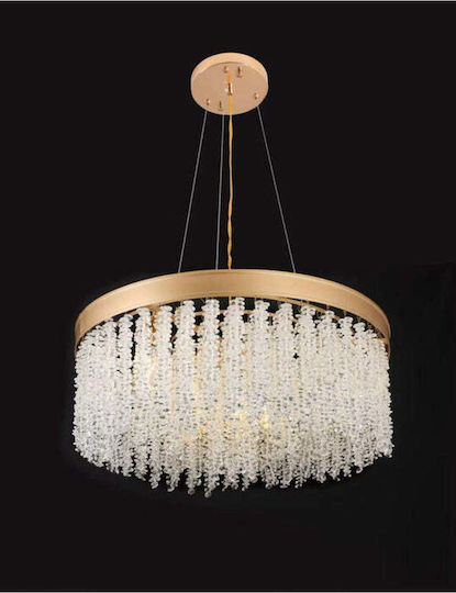 Jiju Ceiling Flush Mount Gold with Integrated LED and Crystals
