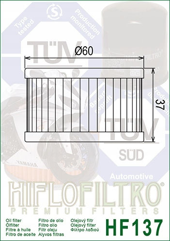 Hiflofiltro Motorradölfilter für Suzuki DR 650 91'-10'/XF 650 97'-02'/DR 800 99'-00 für Suzuki XF650 Freewind