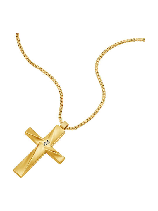 Police Männlicher Stahlkreuz mit Kette