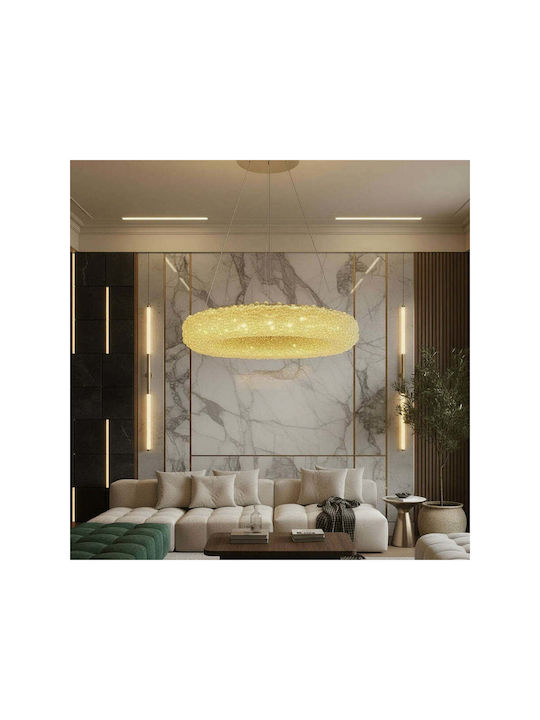 Lightplanet Висящо Осветително Тяло Златисто LED с Кристали