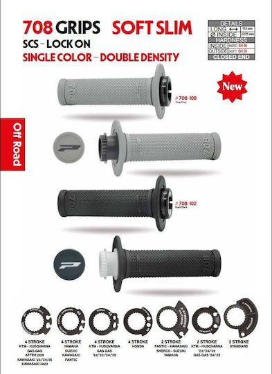 Грипове за кормило Pro Grip 22mm Дължина: 12.7cm Mx V2 Диамантен грапав 708-416