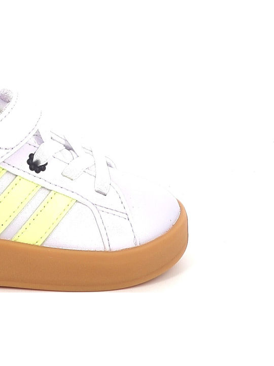 Grand Court Kids Sneakers with Hoop & Loop Closure Lilac