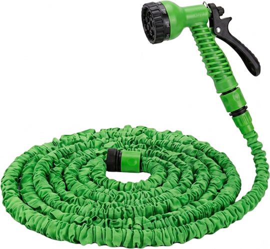 Avizar Expandable Garden Hose 30m Spray Gun Green