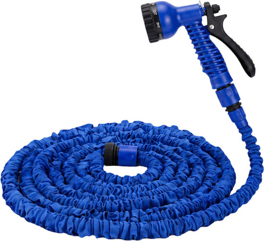 Avizar Expandable Garden Hose 30m Spray Gun Blue