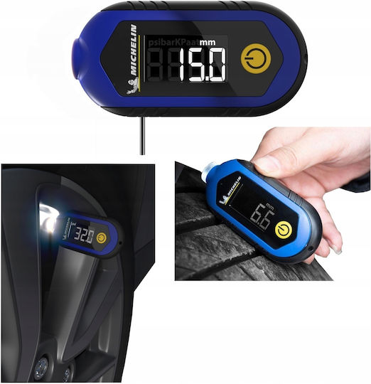 Michelin Digital Pressure Gauge 10.3 Bar Tire Tread Depth Gauge Led Flashlight
