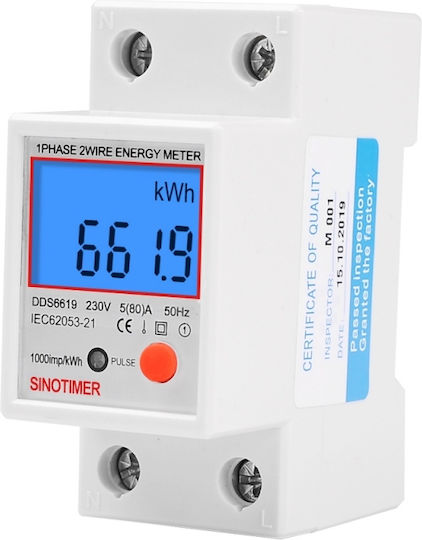Sinotimer Instrument de Măsură pentru Panou Electric Digital pe Șină Monofazat