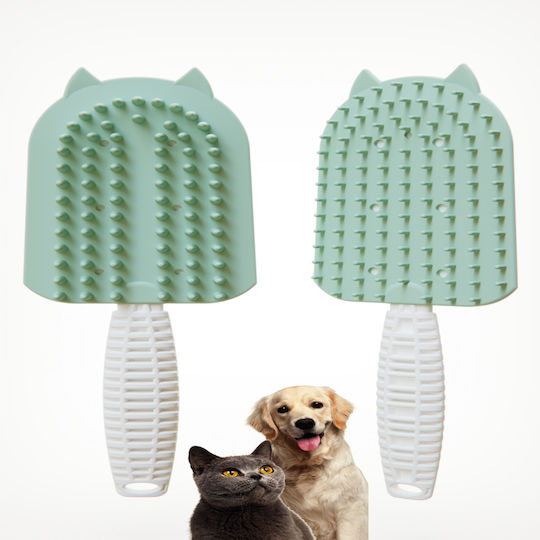 Femmit Silicone Soft Cat & Dog Brush Double Sided Grooming Hair Collection Comb Grey