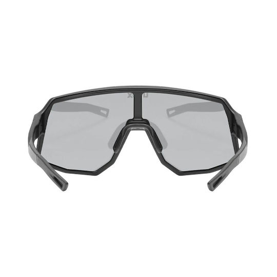 Uvex Cycling Glasses with Black Frame and Mirror Lenses