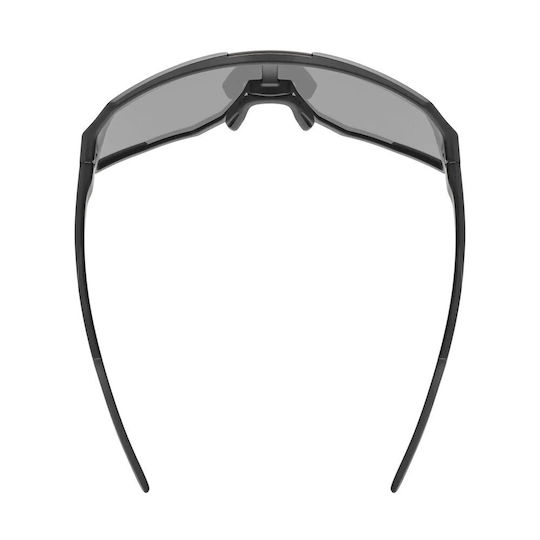 Uvex Cycling Glasses with Black Frame and Mirror Lenses