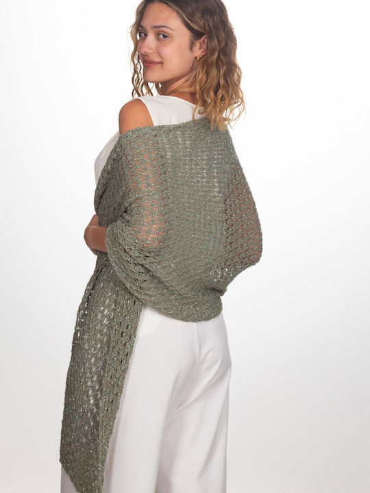 Women's Knitted Khaki Scarf