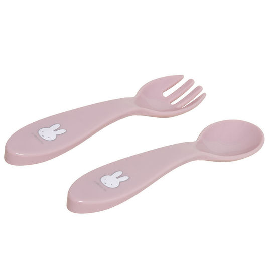 Miffy Set Baby Cutlery for 6+ Months Pink 2 Pieces