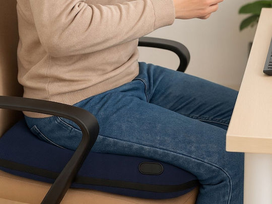 Pernă de șezut pentru coccis 40x40x7cm în culoare albastră ZK12763QWS17