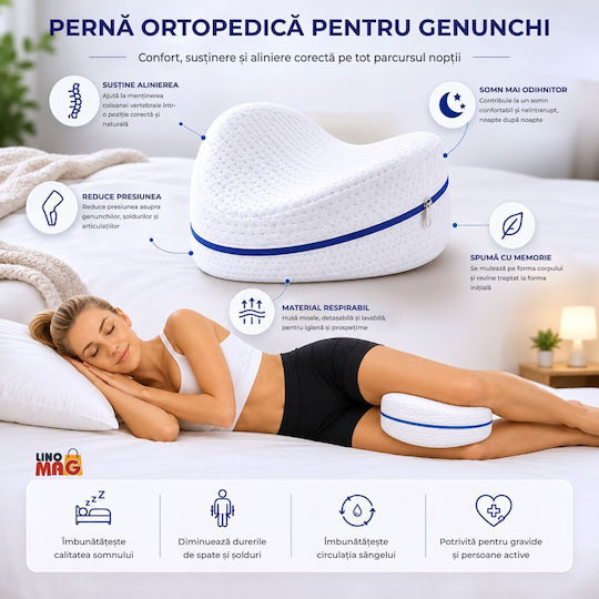 Linomag Μαξιλάρι με Memory Foam σε Λευκό χρώμα