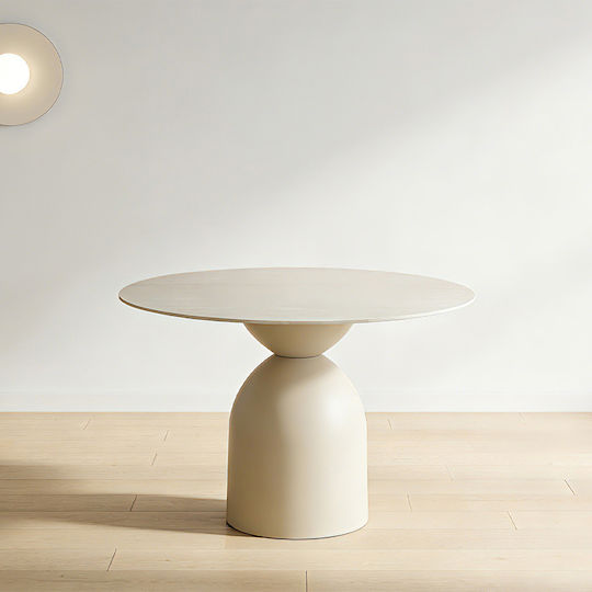 Earth Runder Küchentisch Holz Beige 110x110x75cm