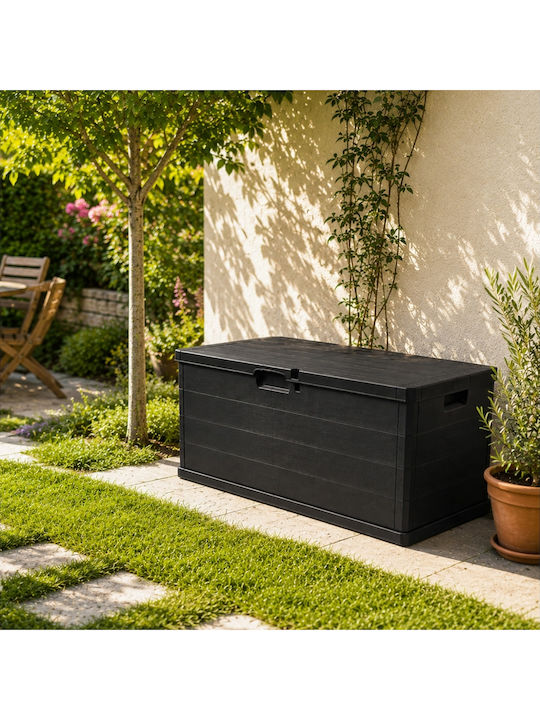 Progarden Cutie de depozitare pentru exterior din polipropilenă 340lt Negru L118xW59xH57buc