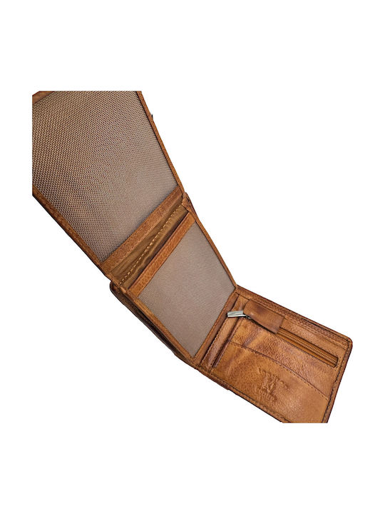 Leder Herrenbrieftasche mit RFID Tabac Braun