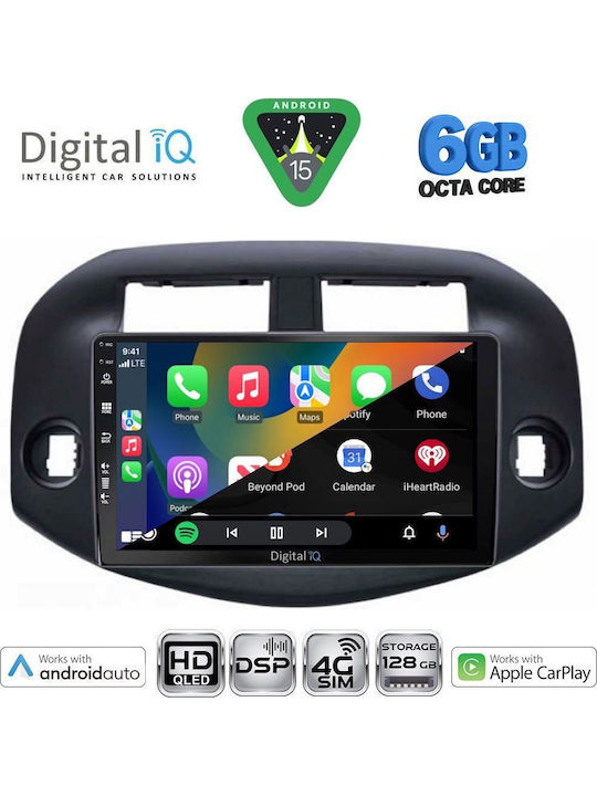 Digital IQ Car Audio System for Toyota RAV 4 2006-2012 Bluetooth USB WiFi GPS Apple CarPlay Android Auto with 10" Touch Screen