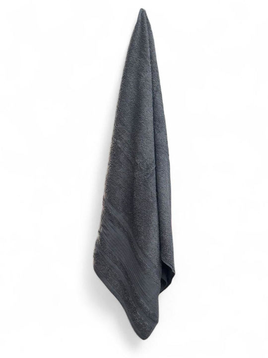 Olia Home Σετ Πετσέτες Μπάνιου 3τμχ Γκρι Βάρους 550gr/m²