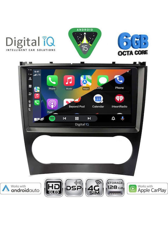 Digital IQ Car Audio System for Mercedes-Benz CLK Class 2004-2008 (Bluetooth/USB/WiFi/GPS/Apple CarPlay/Android Auto) with 9" Touch Screen