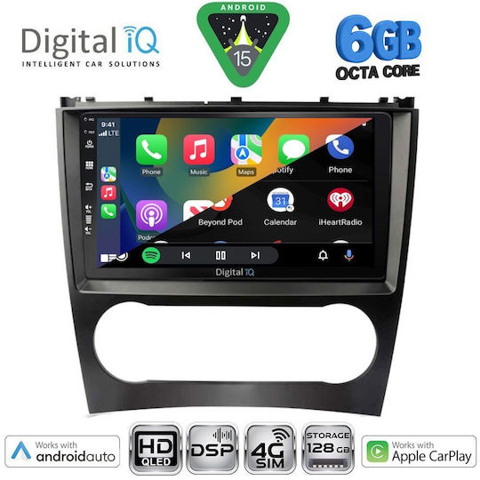 Digital IQ Car Audio System for Mercedes-Benz CLK Class 2004-2008 (Bluetooth/USB/WiFi/GPS/Apple CarPlay/Android Auto) with 9" Touch Screen