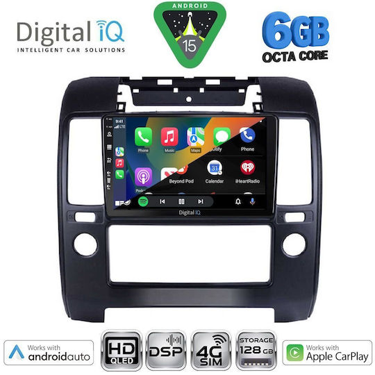 Digital IQ Car Audio System for Nissan Navara 2006-2011 with A/C Bluetooth USB WiFi GPS Apple CarPlay Android Auto with 9" Touch Screen