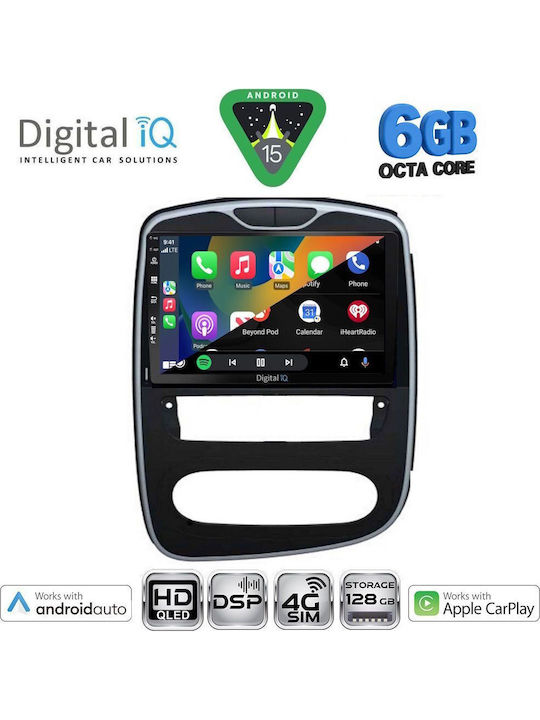 Digital IQ Car Audio System for Renault Clio 2016-2019 Bluetooth USB WiFi GPS Apple CarPlay Android Auto with 10" Touch Screen