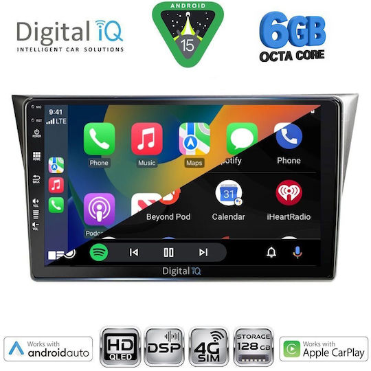 Digital IQ Car Audio System for Subaru Impreza 2002-2008 Bluetooth USB WiFi GPS Apple CarPlay Android Auto with 9" Touch Screen