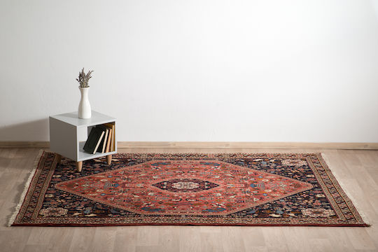 Χαλί Κλασικό Χειροποίητο Abadeh 166x245 Cm Decostar Μπλε Σομόν